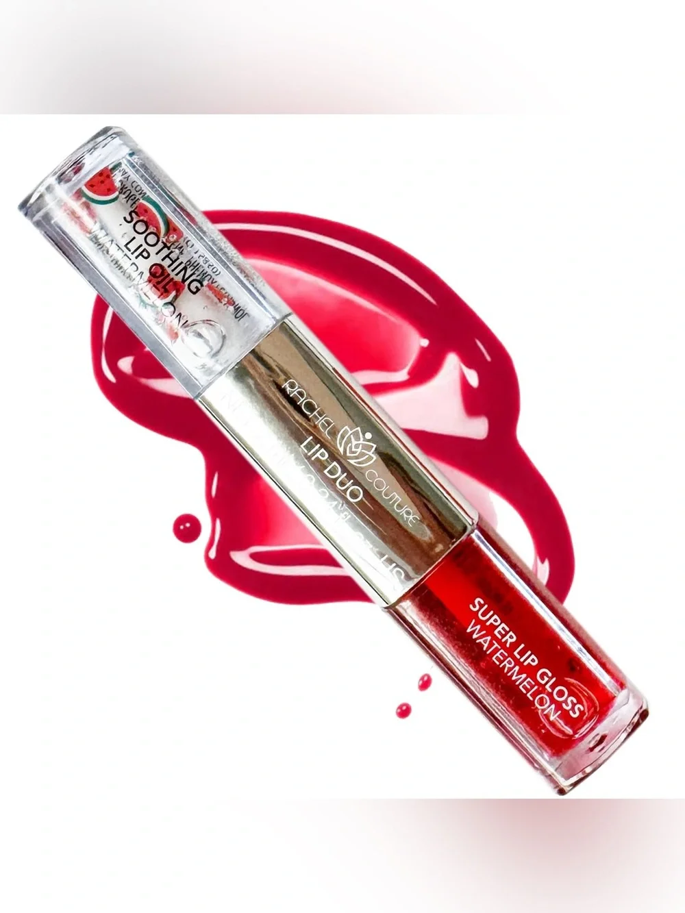Rachel Couture Watermelon Lip Gloss & Oil Duo New Hydrating Shine